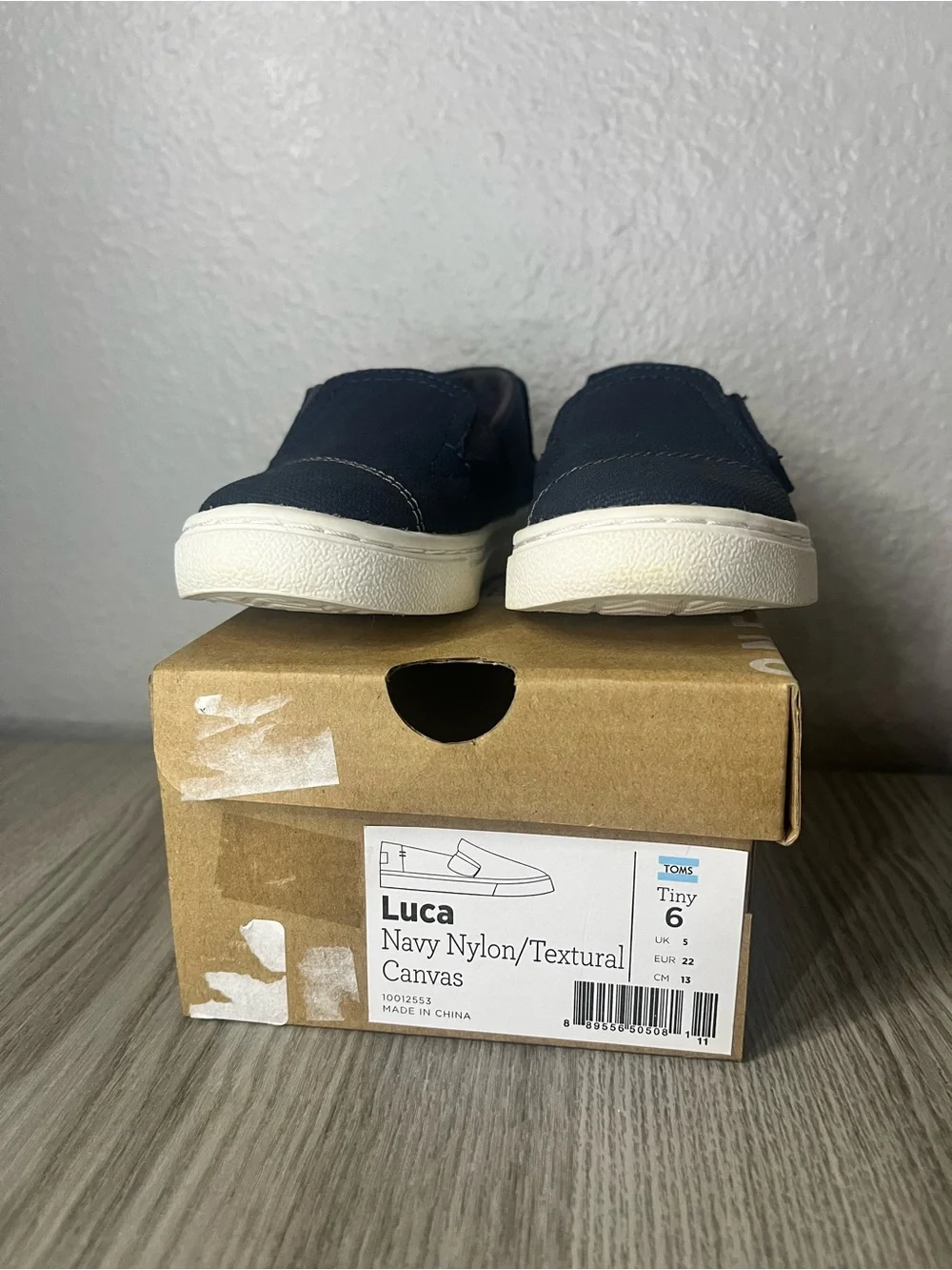 TOMS Luca Navy Canvas Slip-On Shoes